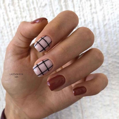 Карамельный маникюр на коротких ногтях