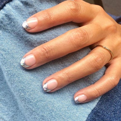 Ногти короткие френч