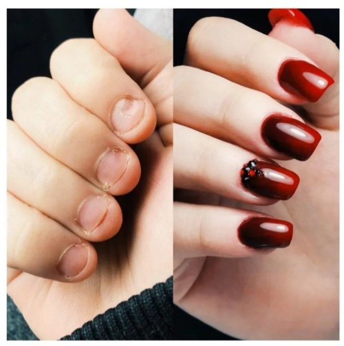 Маникюр на короткие широкие но