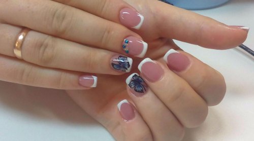 Маникюр на короткие широкие ногти