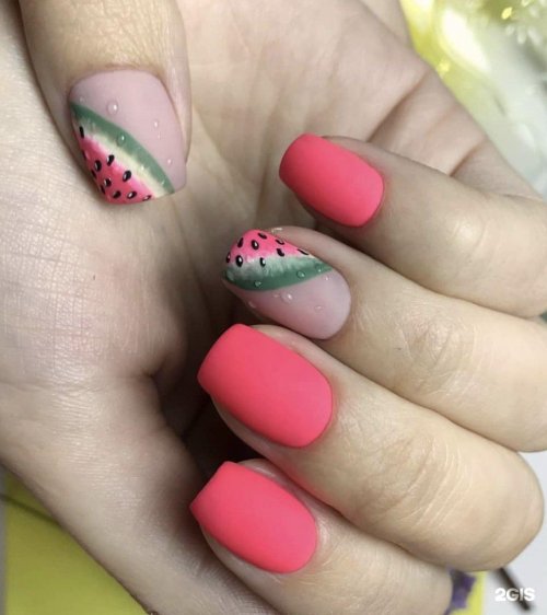 Летние ногти короткие