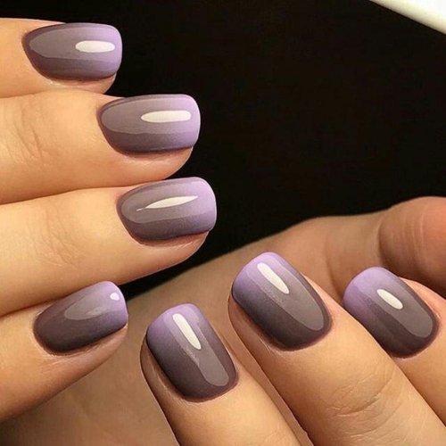 Маникюр на короткие ногти градиент