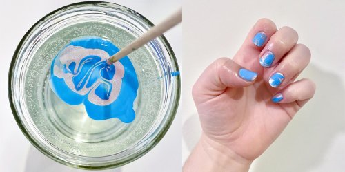 Маникюр с помощью воды