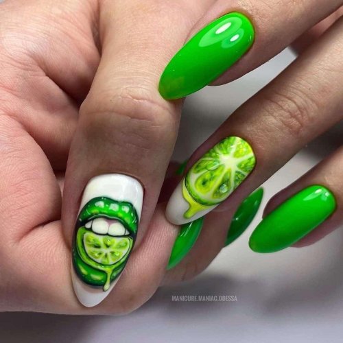 Маникюр фрукты