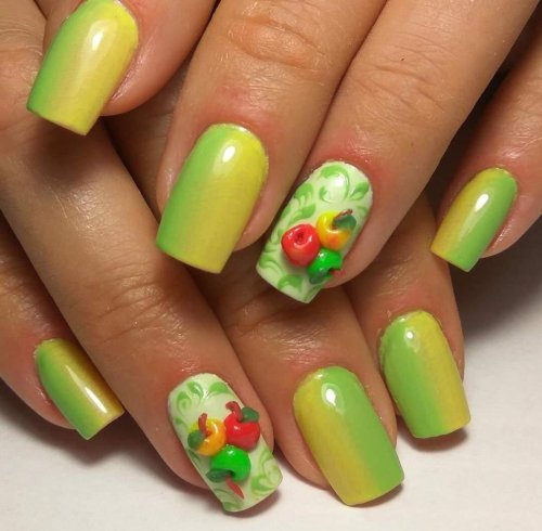 Маникюр фрукты