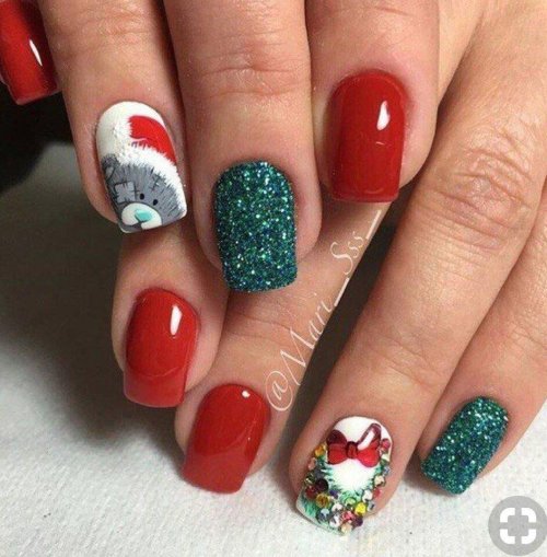 Маникюр новогодние