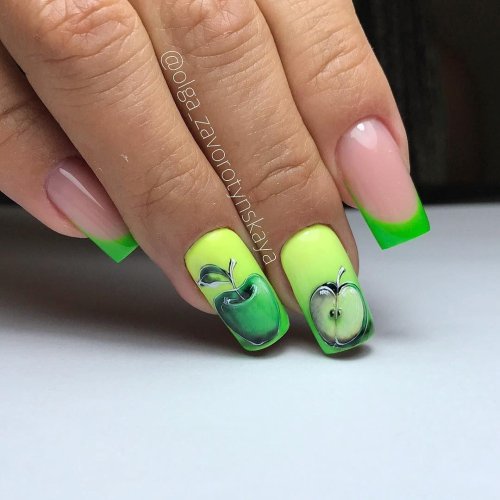 Маникюр фрукты