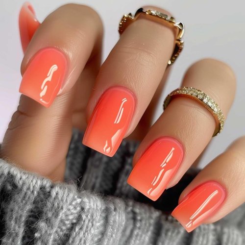 Коралловые ногти дизайн