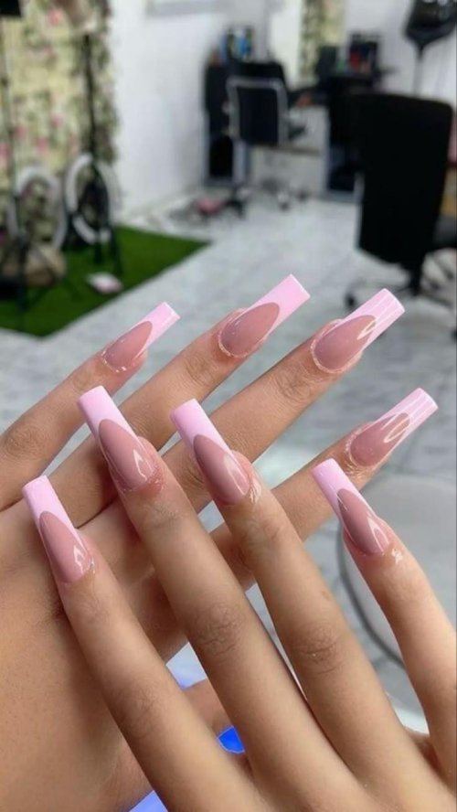 Длинные квадратные ногти