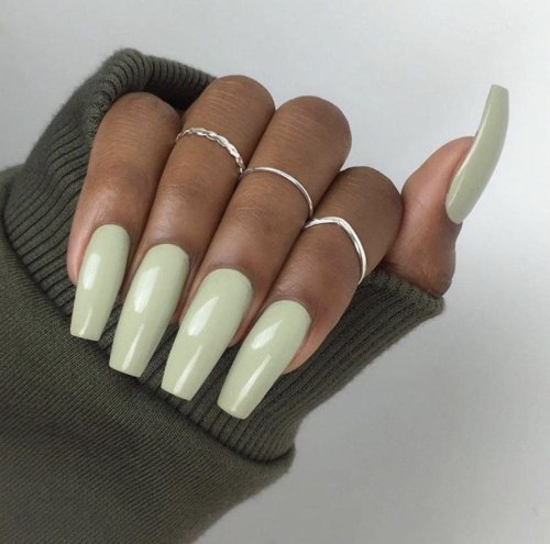 Длинные квадратные ногти