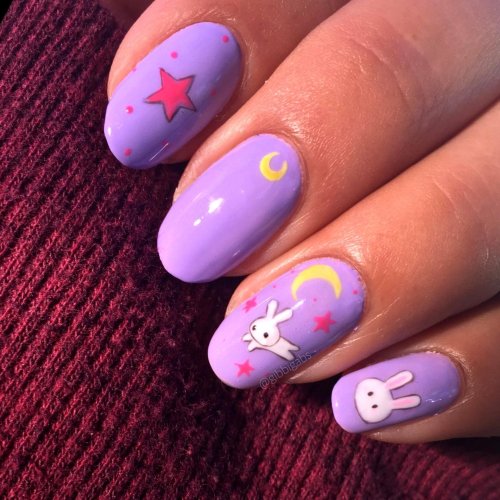 Sailor moon на ногтях