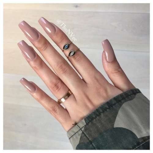 Длинные квадратные ногти