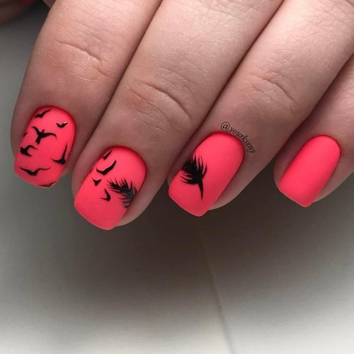 Яркие короткие ногти
