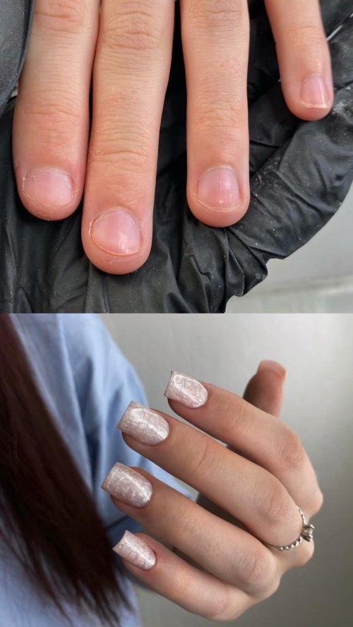Наращивание на короткие ногти