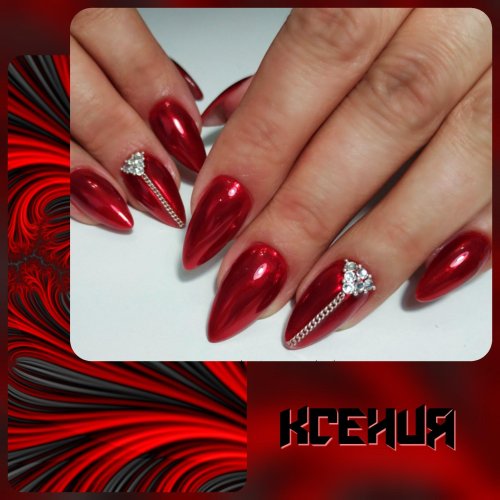 Маникюр втирка бордовый