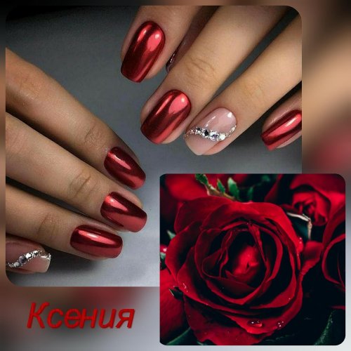 Шикарный красный маникюр
