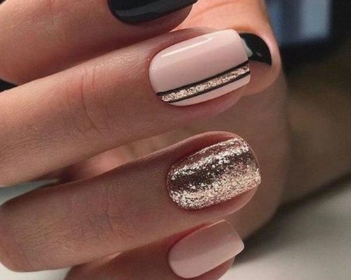 Маникюр короткие квадратные ногти
