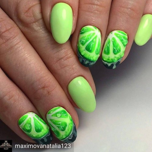 Маникюр фрукты