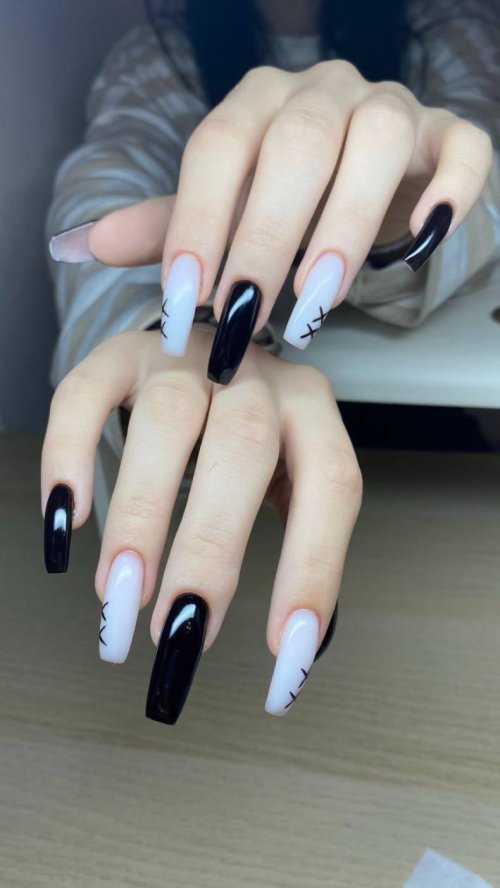 Маникюр на длинные ногти