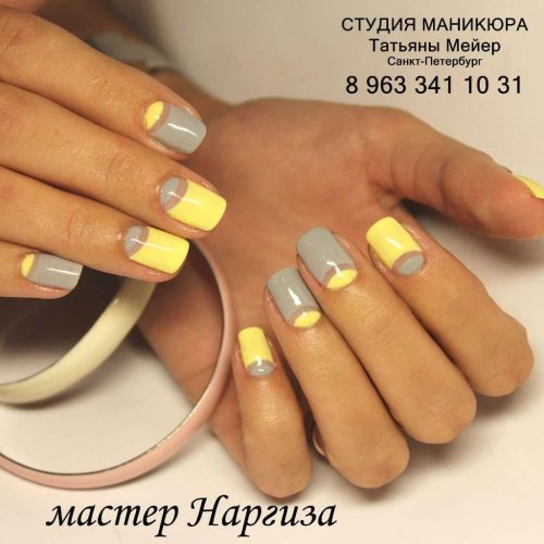Маникюр в желтых тонах