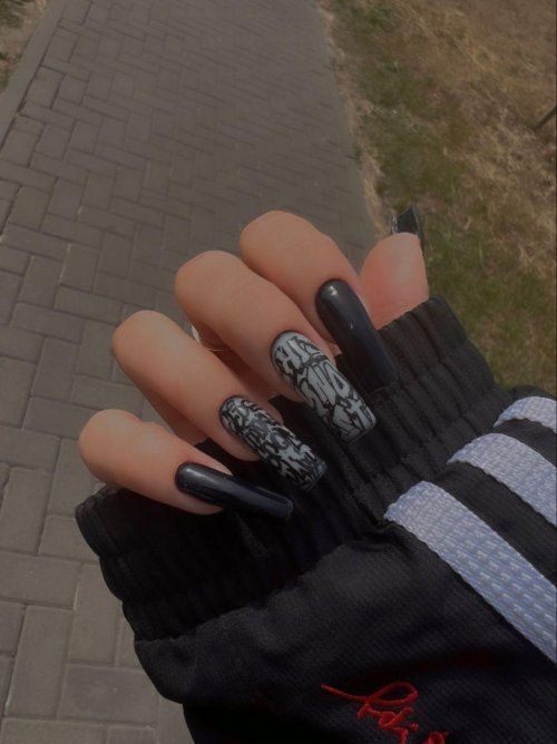 Маникюр длинные ногти
