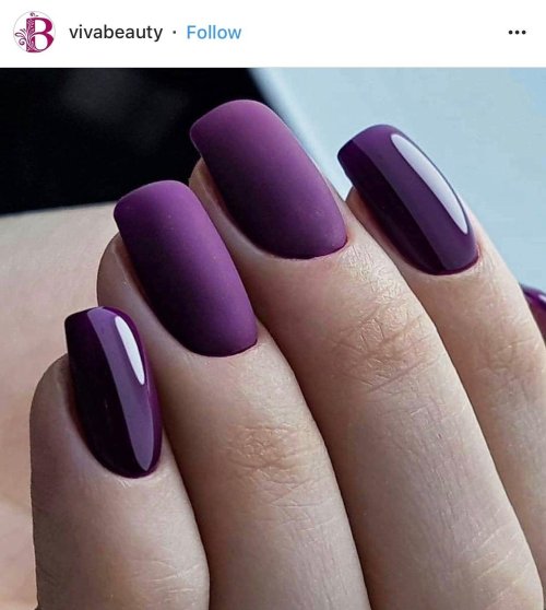 Фиолетовый маникюр