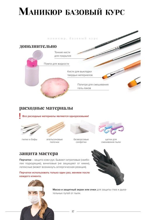 Инструменты и материалы для маникюра