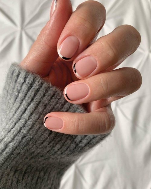 Френч короткие ногти