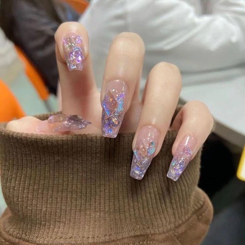 Маникюр длинные ногти