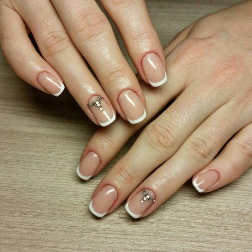 Ногти короткие френч