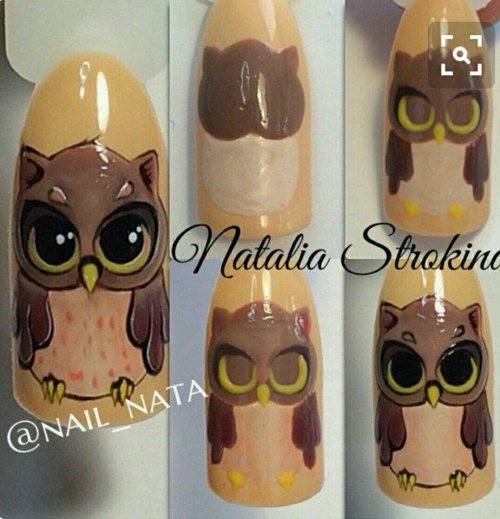 Маникюр сова