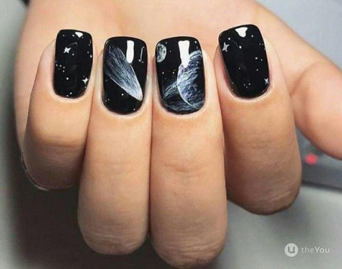 Ногти чрные