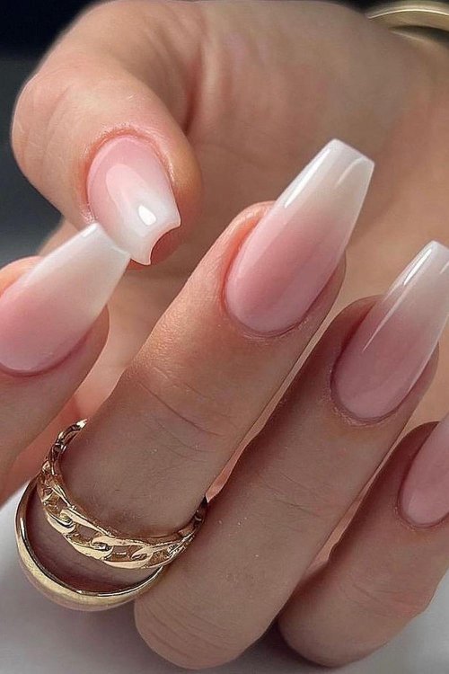 Длинные квадратные ногти