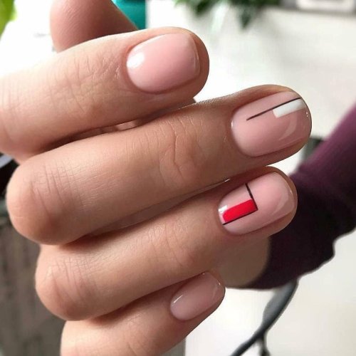 Короткие квадратные ногти