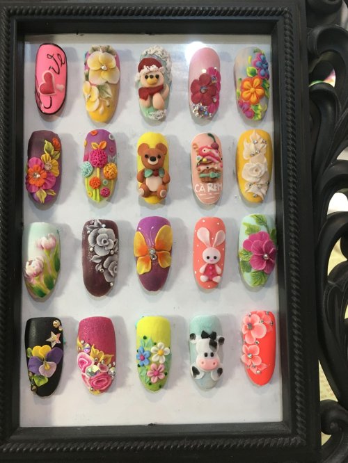 Маникюр лепка на ногтях