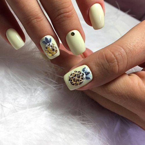 Летний маникюр с дизайном
