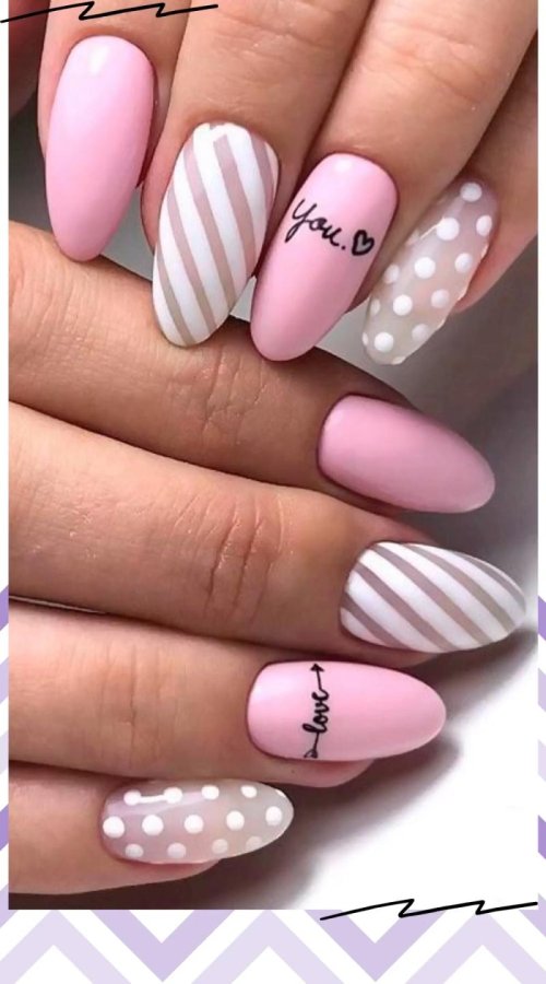 Ногти розовые