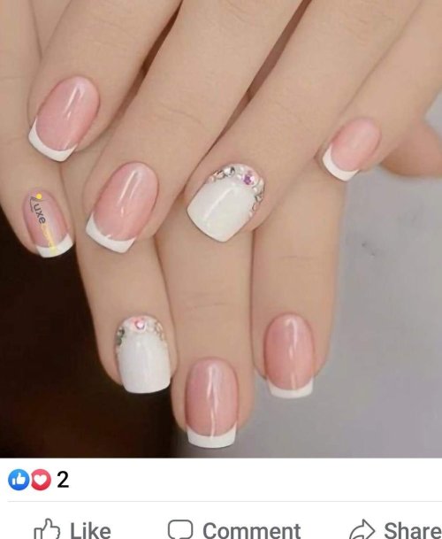 Свадебный маникюр френч