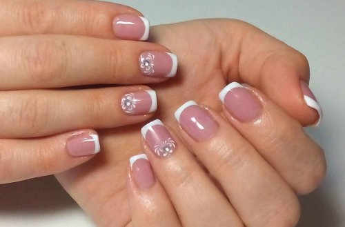 Френч на очень короткие ногти