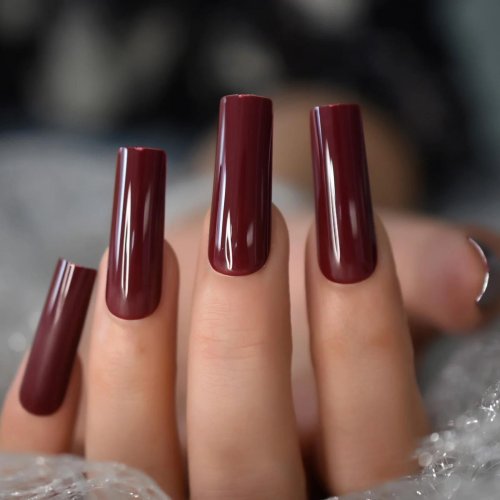 Длинные квадратные ногти