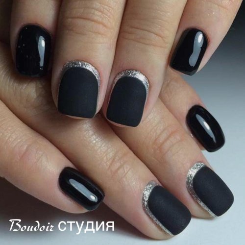 Черный матовый френч