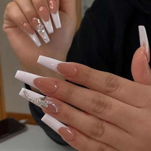 Длинные квадратные ногти