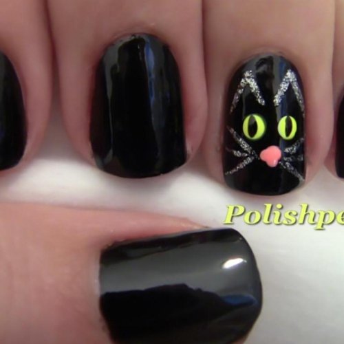 Маникюр кошка