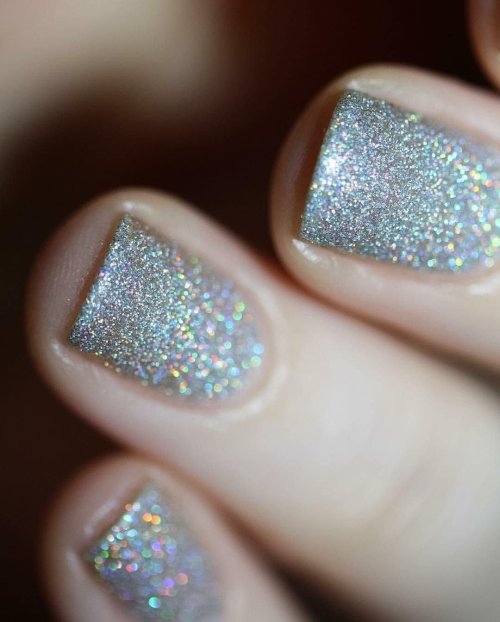 Глиттер holographic silver