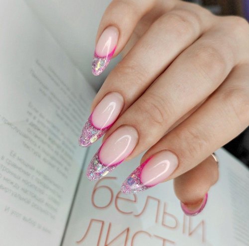 Выкладной френч розовый