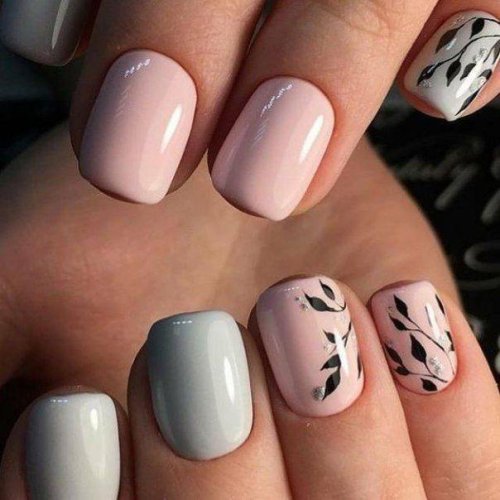 Стильные короткие ногти