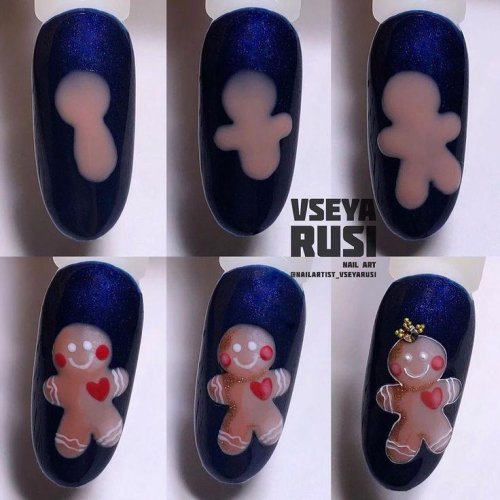 Маникюр новогодние
