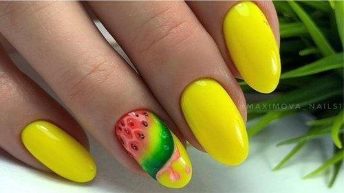 Летний фруктовый маникюр