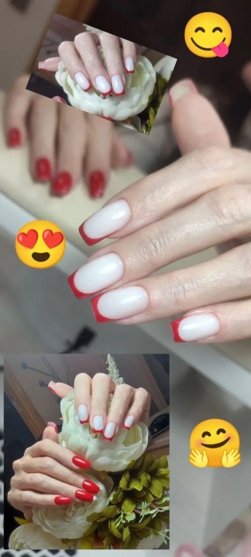 Красный френч на молочной базе