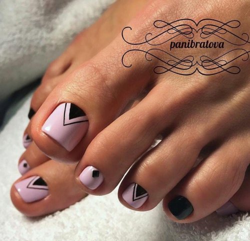 Педикюр лето дизайн